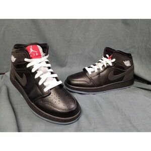 Jordan 1 Mid SE (GS) Black Metallic Reimagined Reflect Size 5Y NEW NO BOX!